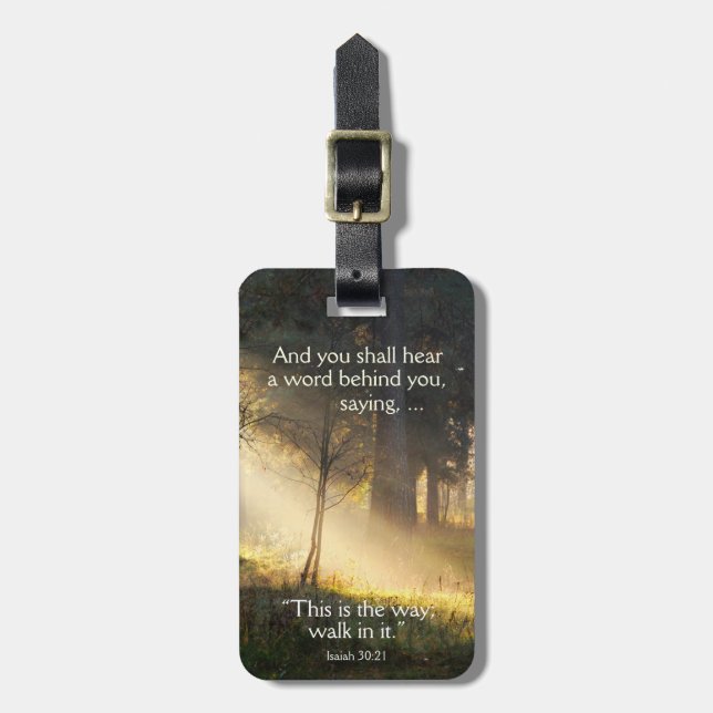 Étiquette À Bagage La Bible Verse Ésaïe 30 C'est comme ça qu'on y ent (Devant Vertical)