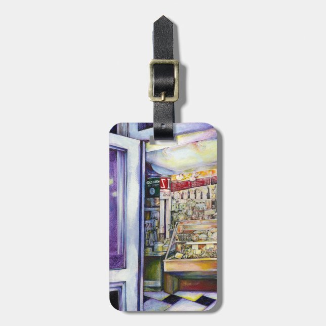 Étiquette À Bagage La bière froide dans un Hot Deli  (Devant Vertical)