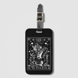 Étiquette À Bagage La carte de tarot du café versé