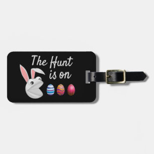 Étiquette À Bagage La chasse est sur la chasse aux oeufs de lapin de 