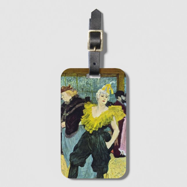 Étiquette À Bagage La Clownesse (clown) Cha-U-Kao par Toulouse Lautre (Devant Vertical)