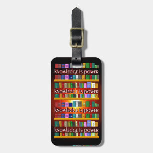 Étiquette À Bagage La connaissance est puissance Bookscase