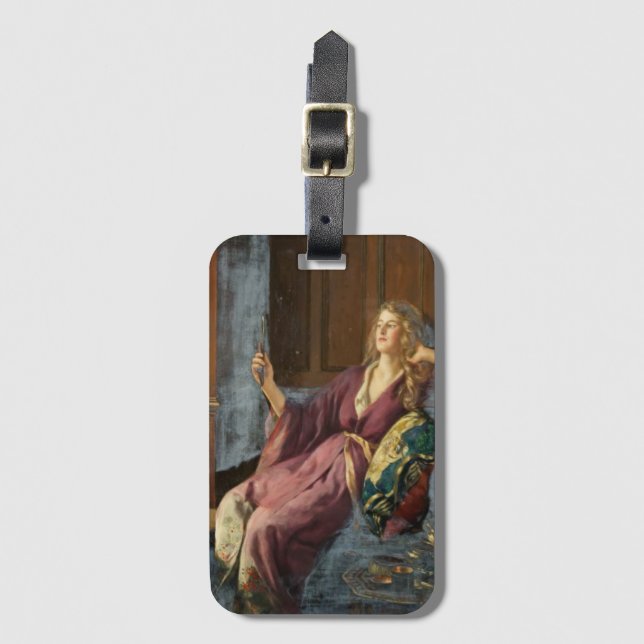 Étiquette À Bagage La Coquette Tentatrice (par John Collier) (Devant Vertical)