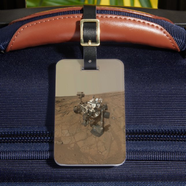 Étiquette À Bagage La Curiosité A Rover Sur La Surface De Mars. (Insitu Rectoal 2)