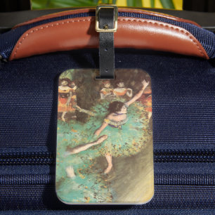 Étiquette À Bagage La danseuse verte d'Edgar Degas, Ballet Vintage