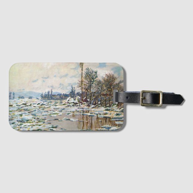 Étiquette À Bagage La débâcle des glaces par Claude Monet (Devant Horizontal)