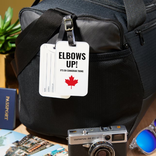 Étiquette À Bagage La Feuille D'Érable Canadienne Coude Drôle Drôle D (Recto & Verso)