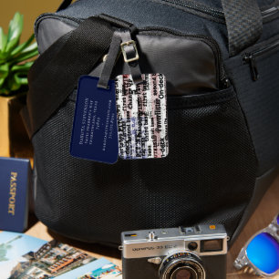 Étiquette À Bagage La gloire du baseball Mots du drapeau américain