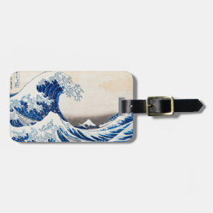 Étiquette À Bagage La Grande Vague de Kanagawa par Hokusai Art