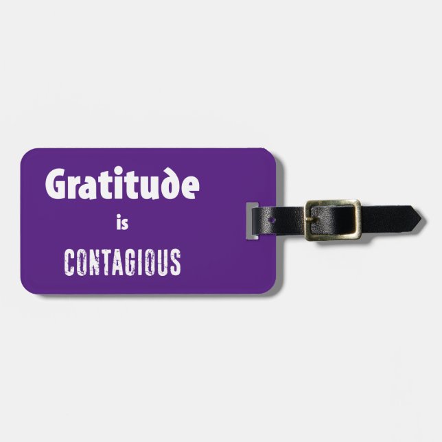 Étiquette À Bagage La Gratitude Est Contagieuse (Devant horizontal)