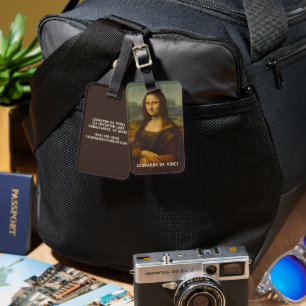 Étiquette À Bagage La Joconde de Léonard de Vinci, Art de la Renaissa