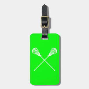 Étiquette À Bagage La lacrosse colle le vert d'étiquette de bagage