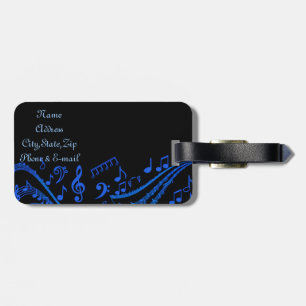 Étiquette À Bagage La musique est ma balise world_Luggage