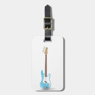 Étiquette À Bagage La musique note le destin bleu de motif de zigzags