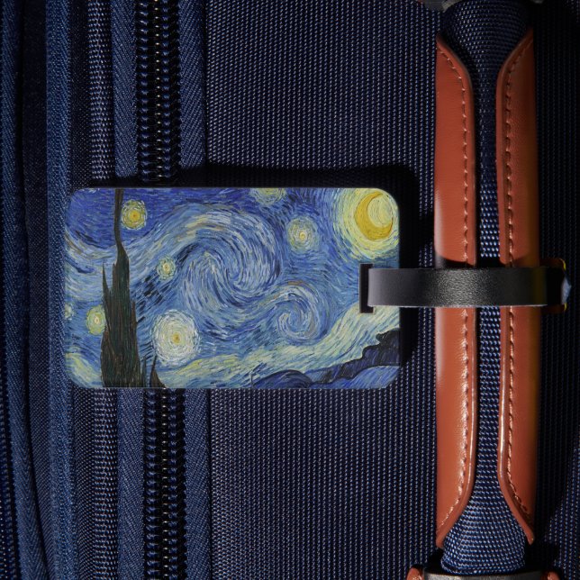 Étiquette À Bagage La nuit étoilée de Van Gogh (Verso Insitu 2)