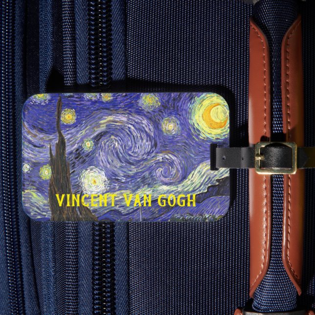 Étiquette À Bagage La Nuit étoilée de Vincent van Gogh (Insitu Rectoal 4)