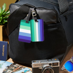 Étiquette À Bagage La palette de drapeau des hommes gays trans-inclus