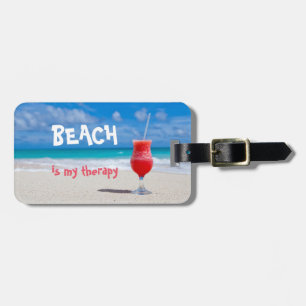 Étiquette À Bagage La plage de Personalized   est ma thérapie