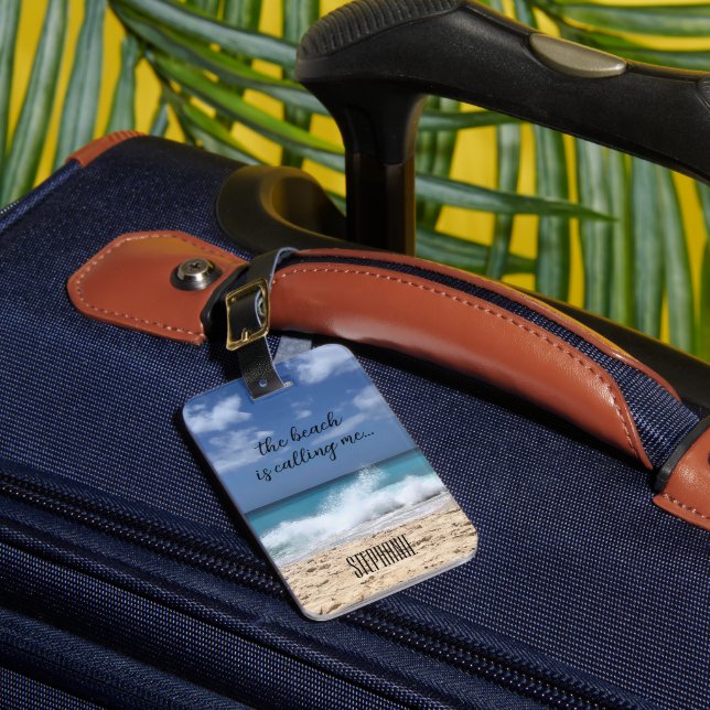 Étiquette À Bagage La plage m'appelle le paradis tropical (Insitu Rectoal 1)