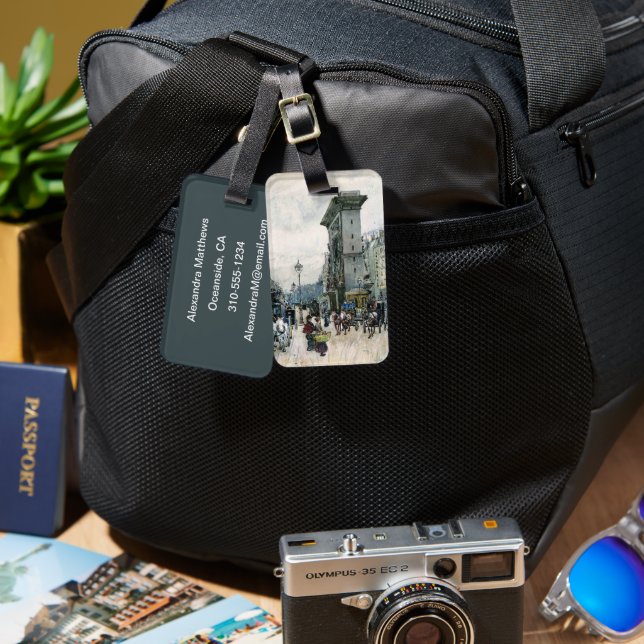 Étiquette À Bagage La Porte de San Denis (Recto & Verso)