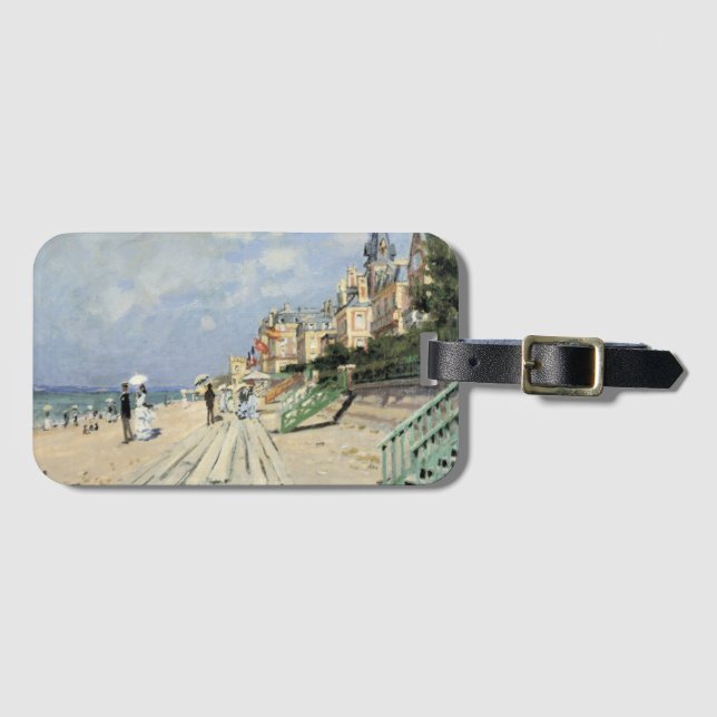 Étiquette À Bagage La promenade à Trouville par Claude Monet (Devant Horizontal)