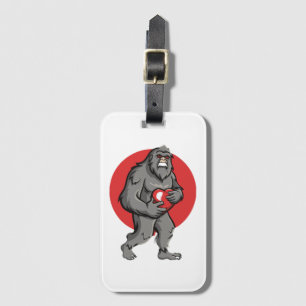 Étiquette À Bagage la Saint-Valentin coeur de Bigfoot