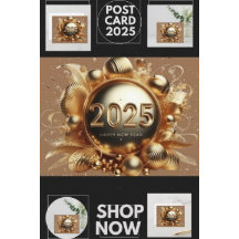 La typographie d'or bonne année 2025