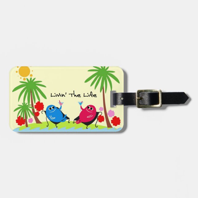 Étiquette À Bagage La vie à la plage (Devant horizontal)