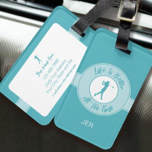 Étiquette À Bagage La vie est meilleure à l'heure du tee personnalisé