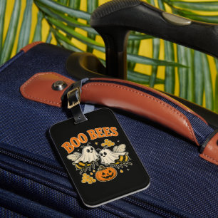 Étiquette À Bagage L'abeille fantôme drôle de Halloween mignon