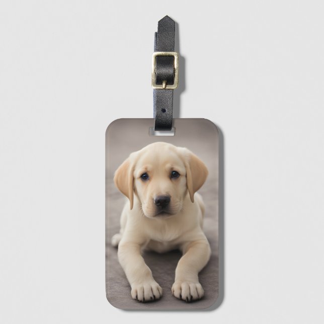 Étiquette À Bagage Labrador Retriever Puppy (Devant Vertical)