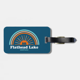 Étiquette À Bagage Lac Flathead Montana Arc en ciel