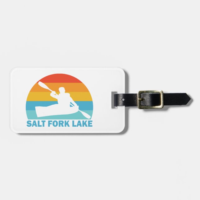 Étiquette À Bagage Lac Salt Fork Ohio Kayak (Devant horizontal)