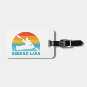 Étiquette À Bagage Lac Sebago dans le Maine en kayak