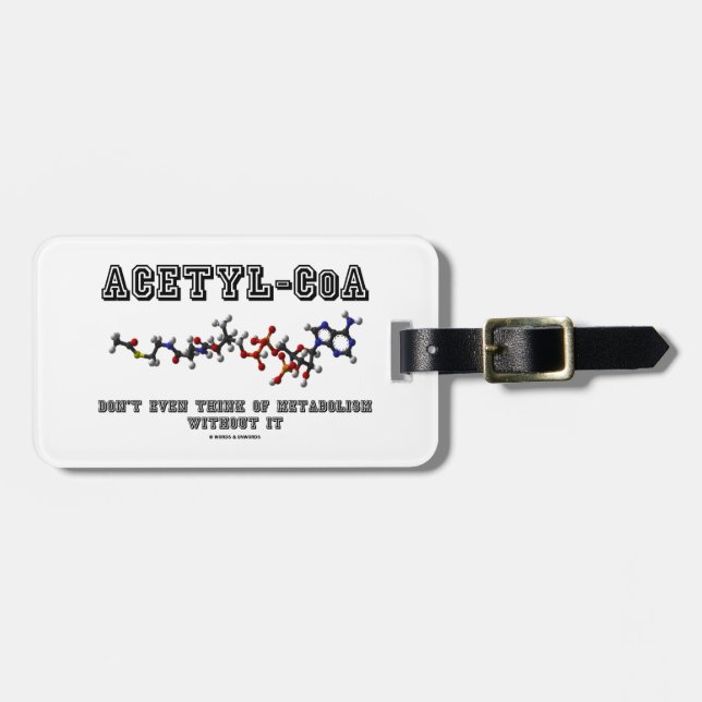 Étiquette À Bagage L'Acétyle-CoA ne pensent pas même au métabolisme (Devant horizontal)