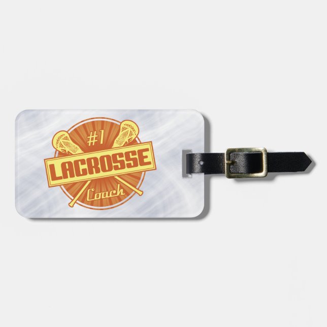 Étiquette À Bagage Lacrosse Coach Orange Jaune Bagage (Devant horizontal)