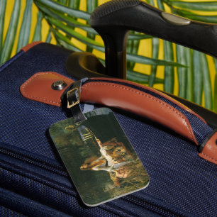 Étiquette À Bagage Lady Shalott On Boat par John William Waterhouse