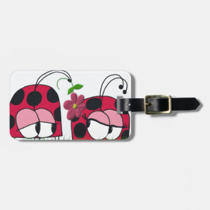 Étiquette À Bagage Ladybug Qui Regardait Sa Nouvelle Illustration D'A