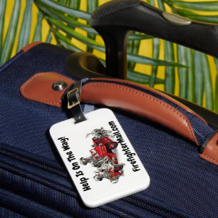 Étiquette À Bagage L'Aide Est En Route ! Etiquettes à bagages