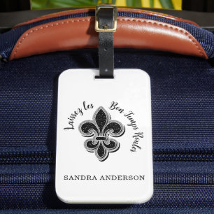 Étiquette À Bagage Laissez Mardi Gras Fleur De Lis Custom