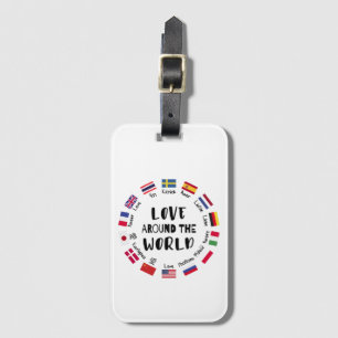 Étiquette À Bagage L'amour autour des langues du monde 