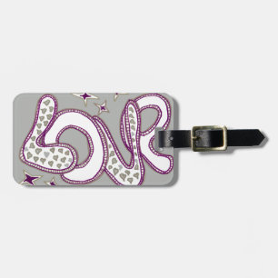 Étiquette À Bagage L'amour dans le style années 1960