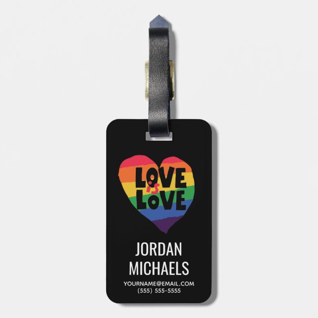 Étiquette À Bagage L'amour est l'amour (Dos Vertical)