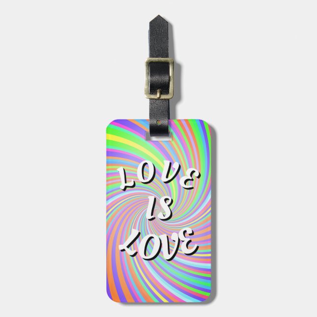 Étiquette À Bagage L'amour est l'amour de la fierté (Devant Vertical)