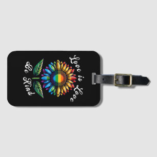 Étiquette À Bagage L'amour est l'amour Rainbow Sunflower LGBT+ Gay Le