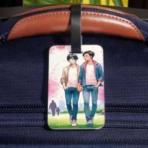 Étiquette À Bagage L'amour fleurit