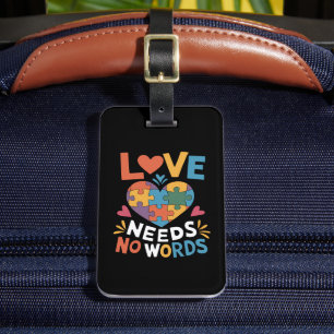 Étiquette À Bagage L'amour n'a pas besoin de mots Sensibilisation à l