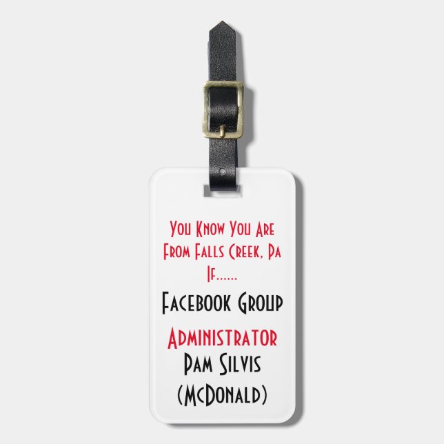 Étiquette À Bagage Lanière d'identification du groupe/étiquette de (Devant Vertical)