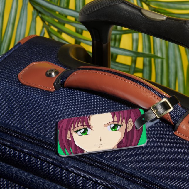 Lot De 2 étiquettes De Bagage Rondes En Cuir Synthétique - Motif Manga Pirate, Avec Carte D'identité Privée - 4