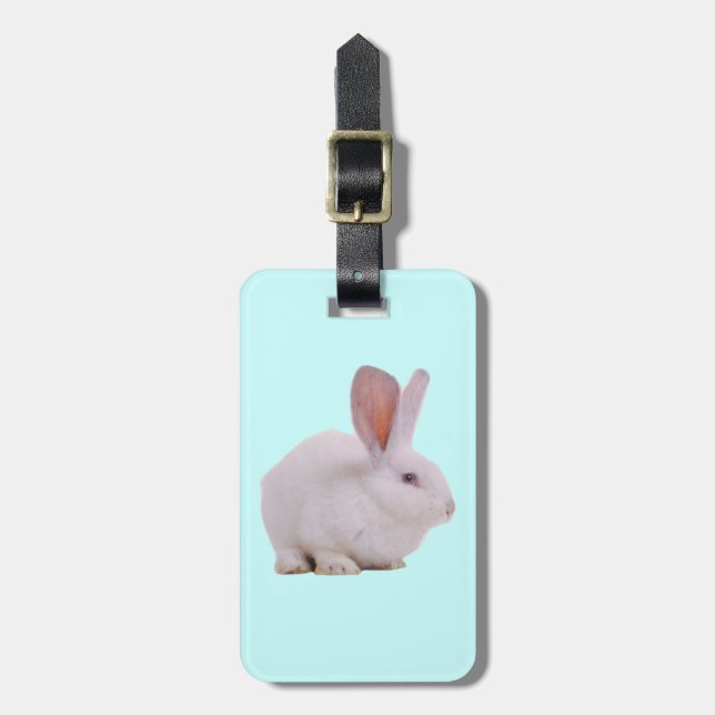 Étiquette À Bagage Lapin Mignon Kawaii (Devant Vertical)